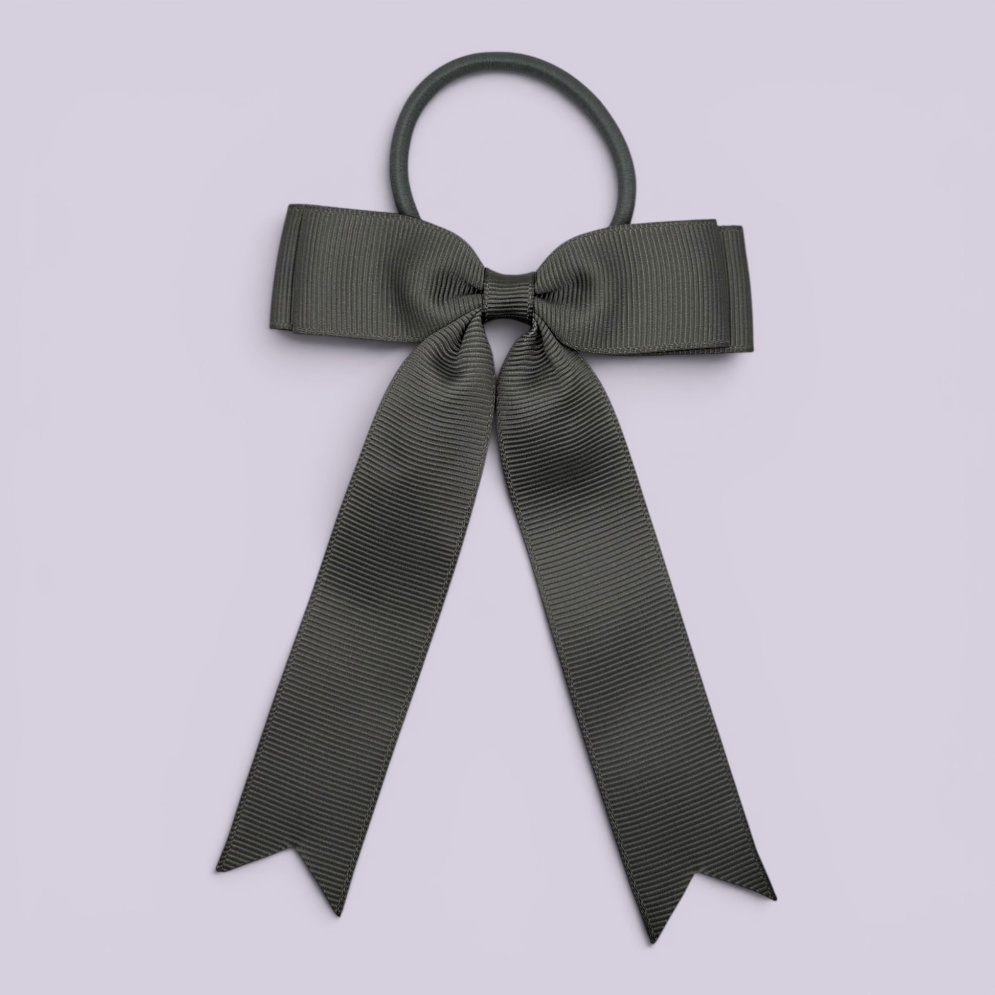 Grey tailed school hair bow bobble
