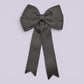 Grey tailed school hair bow clip