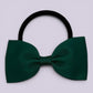 Hunter bottle green bowtie school hair bow bobble