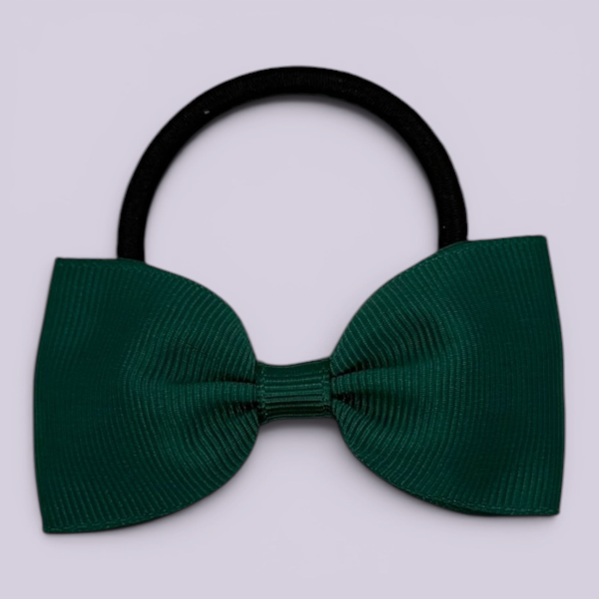 Hunter bottle green bowtie school hair bow bobble