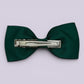 Hunter bottle green bowtie bow clip on card