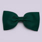 Hunter bottle green bowtie school hair bow clip