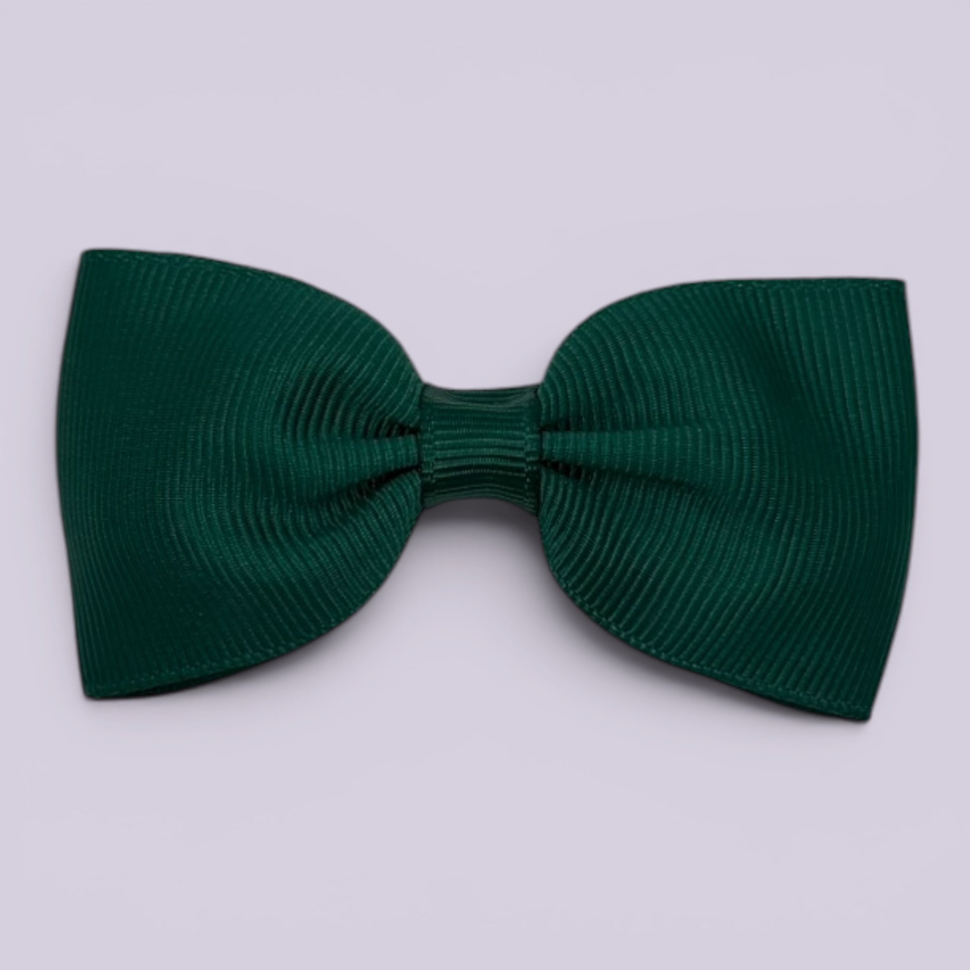 Hunter bottle green bowtie school hair bow clip