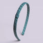 Hunter bottle green gingham school hair headband
