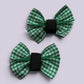 Hunter bottle green gingham matching school shoe bows