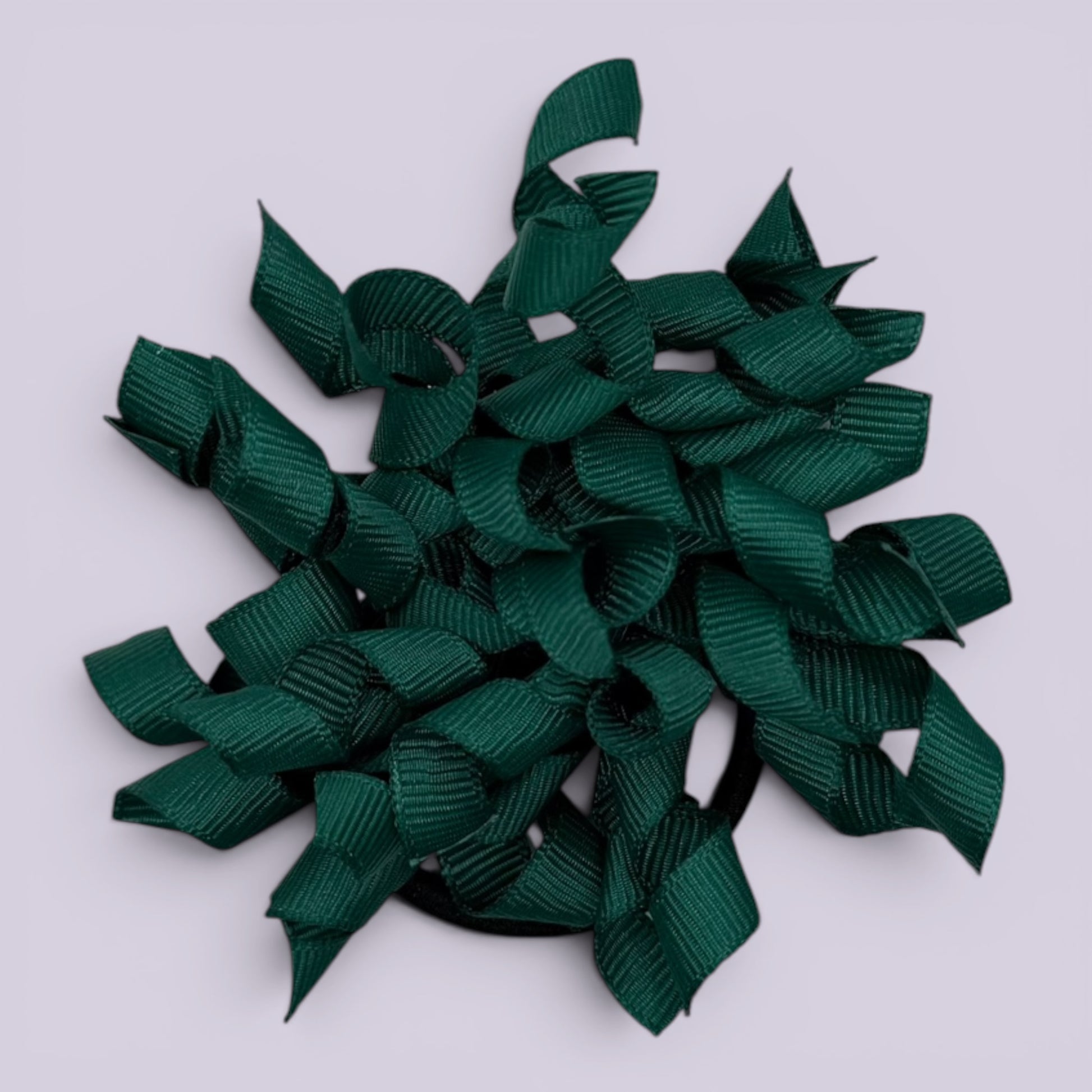 Hunter bottle green korker school hair bow bobble