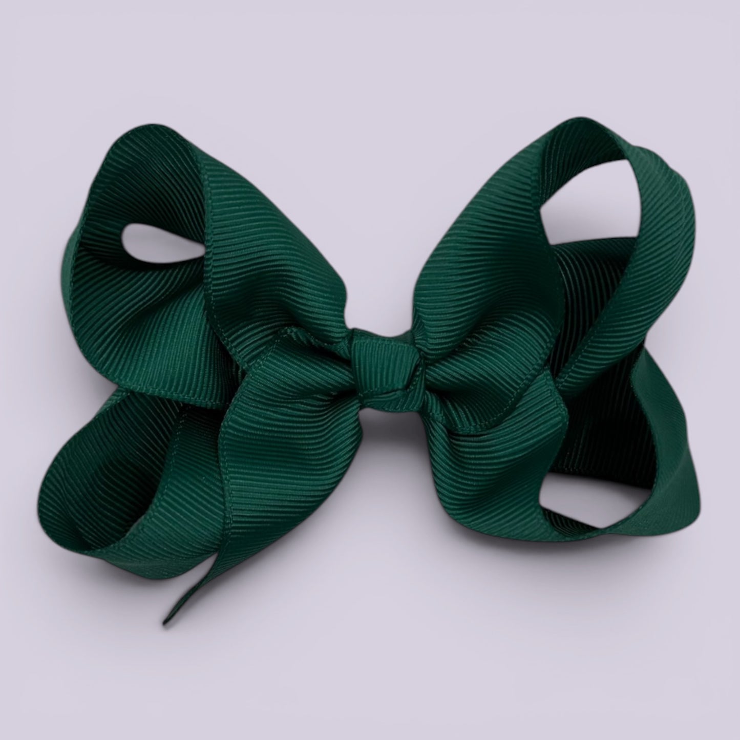 Hunter bottle green large school hair bow clip