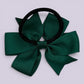 Hunter bottle green pinwheel bow bobble on card
