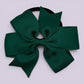 Hunter bottle green pinwheel school hair bow bobble