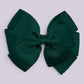 Hunter bottle green pinwheel school hair bow clip
