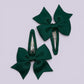 Hunter bottle green snap hair clips