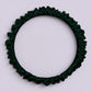 Hunter bottle green silk scrunchie for school hairstyles