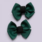 Hunter bottle green matching school shoe bows