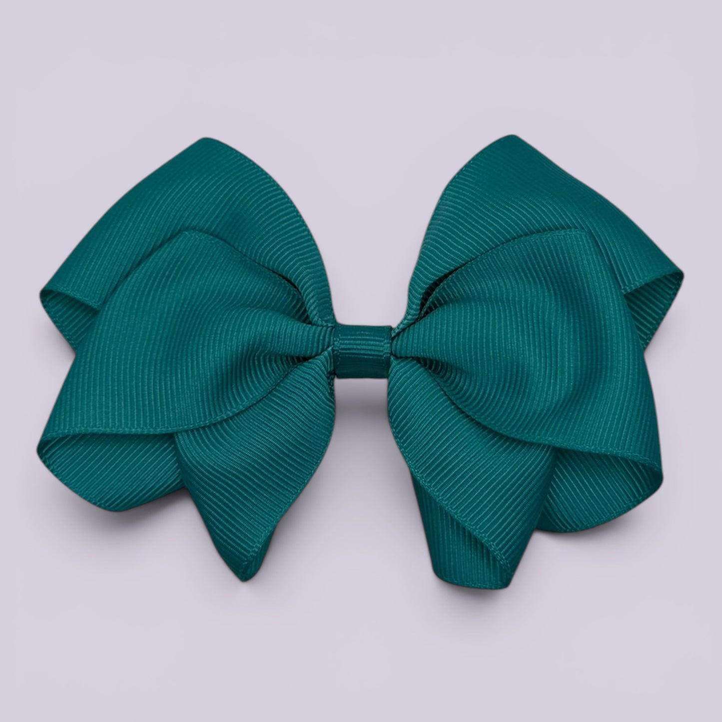 Jade green school hair bow clip