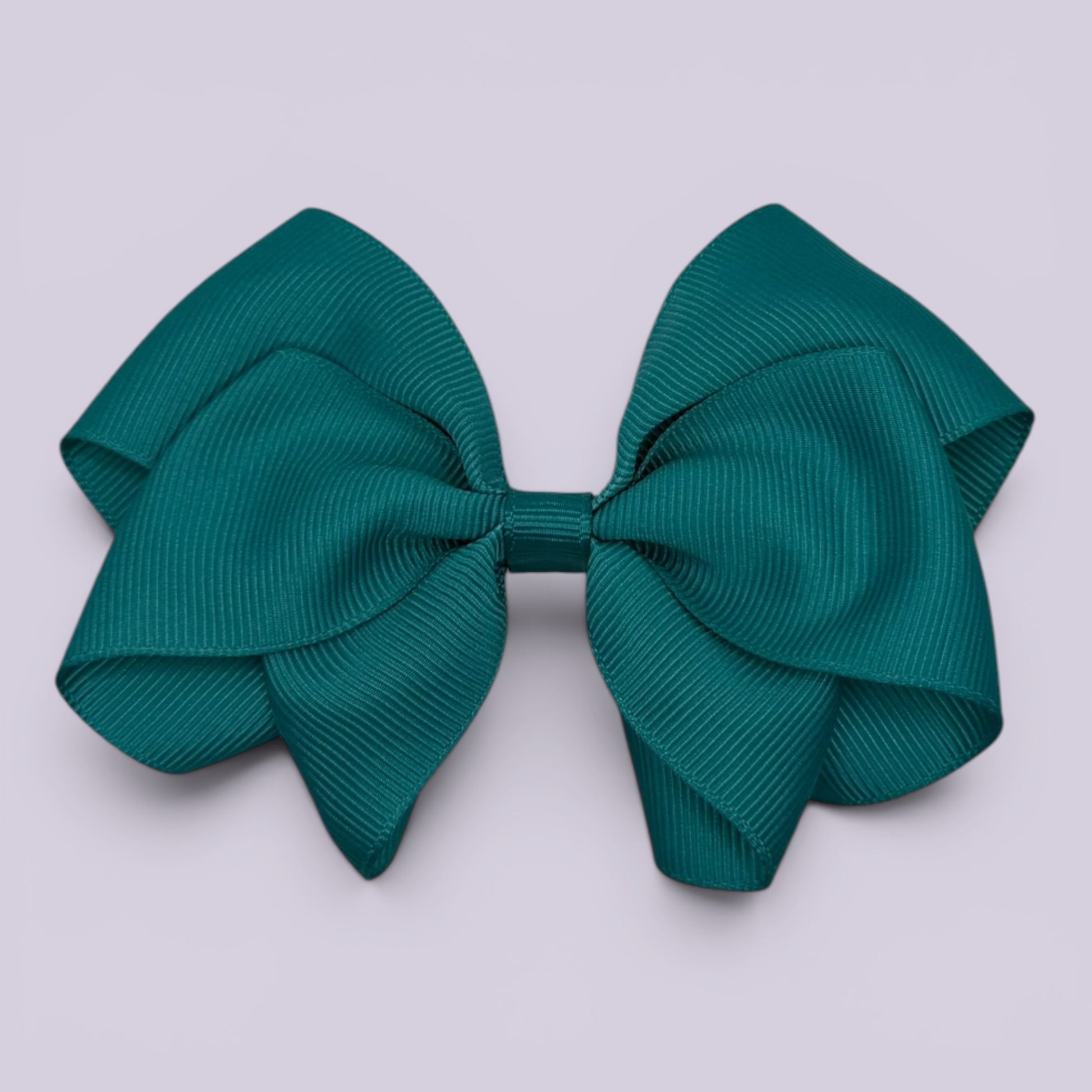 Jade green school hair bow clip