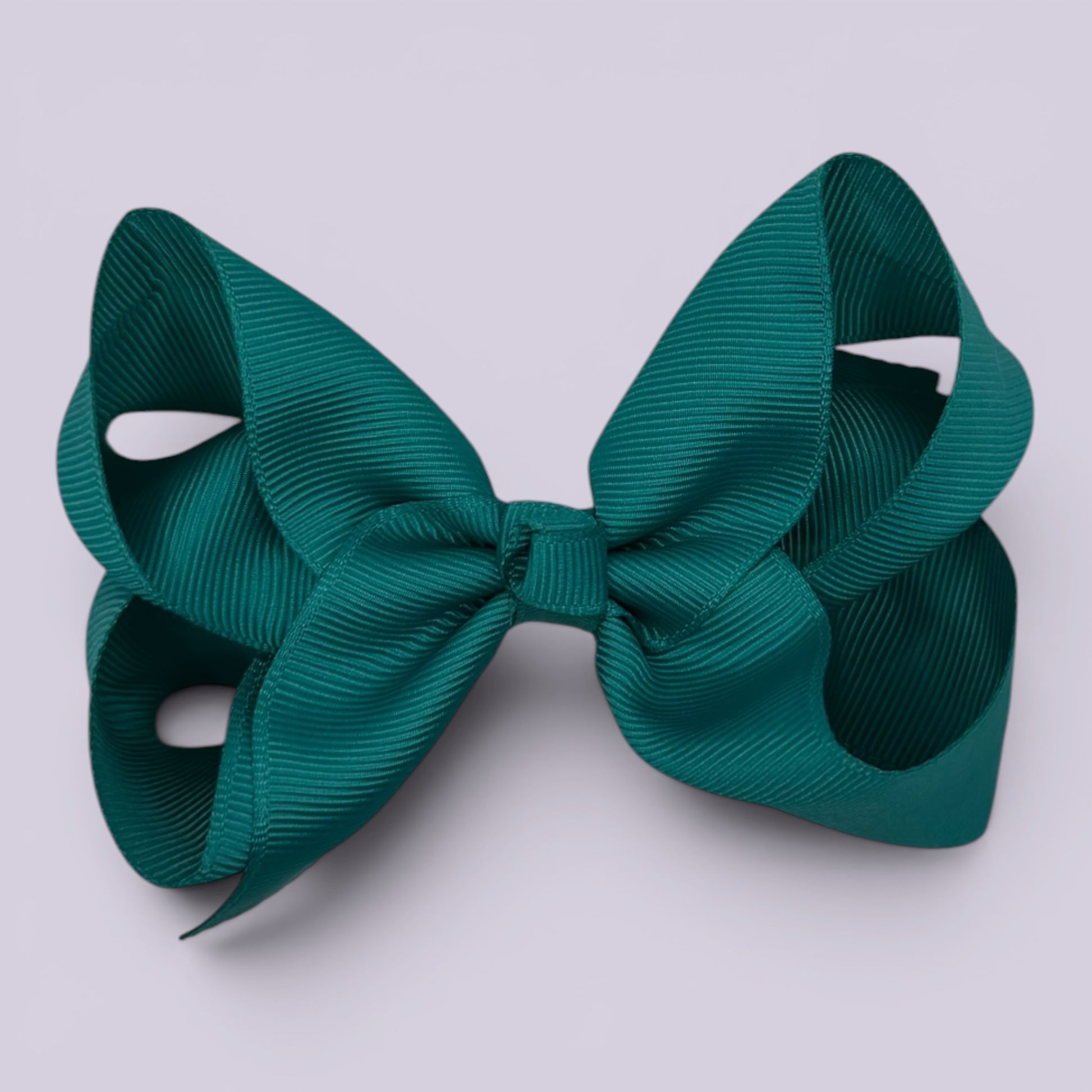 Jade green large school hair bow clip