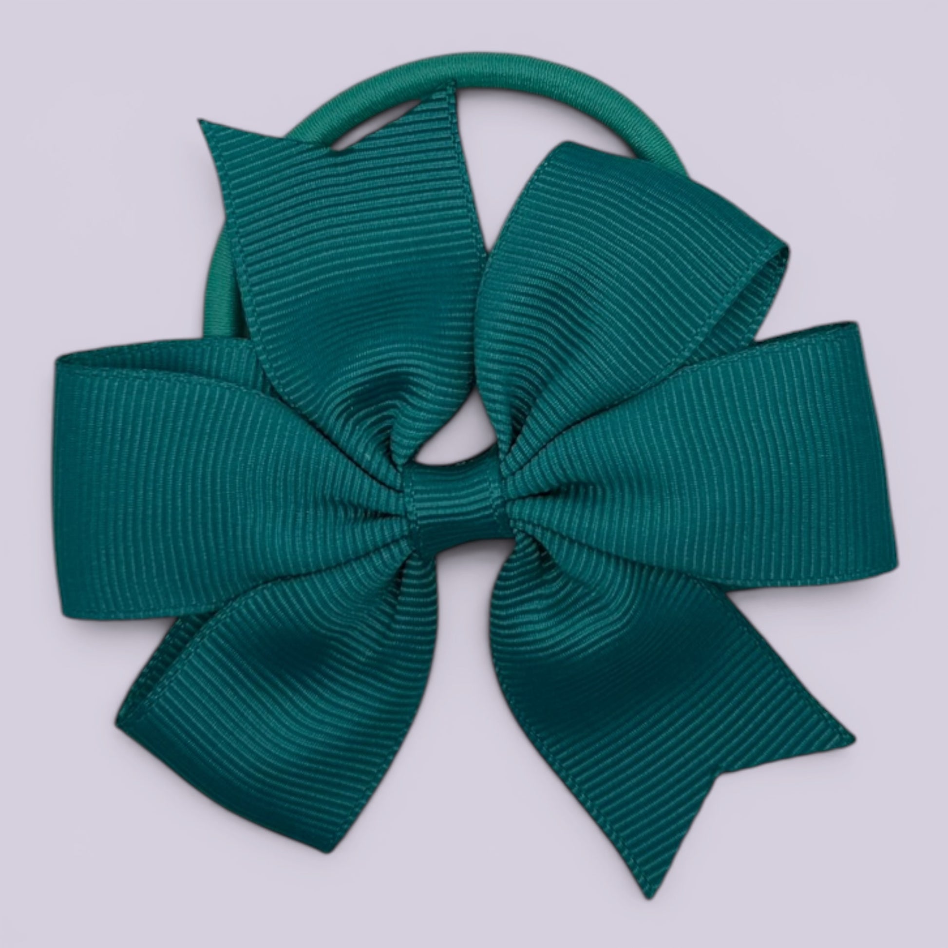 Jade green pinwheel school hair bow bobble