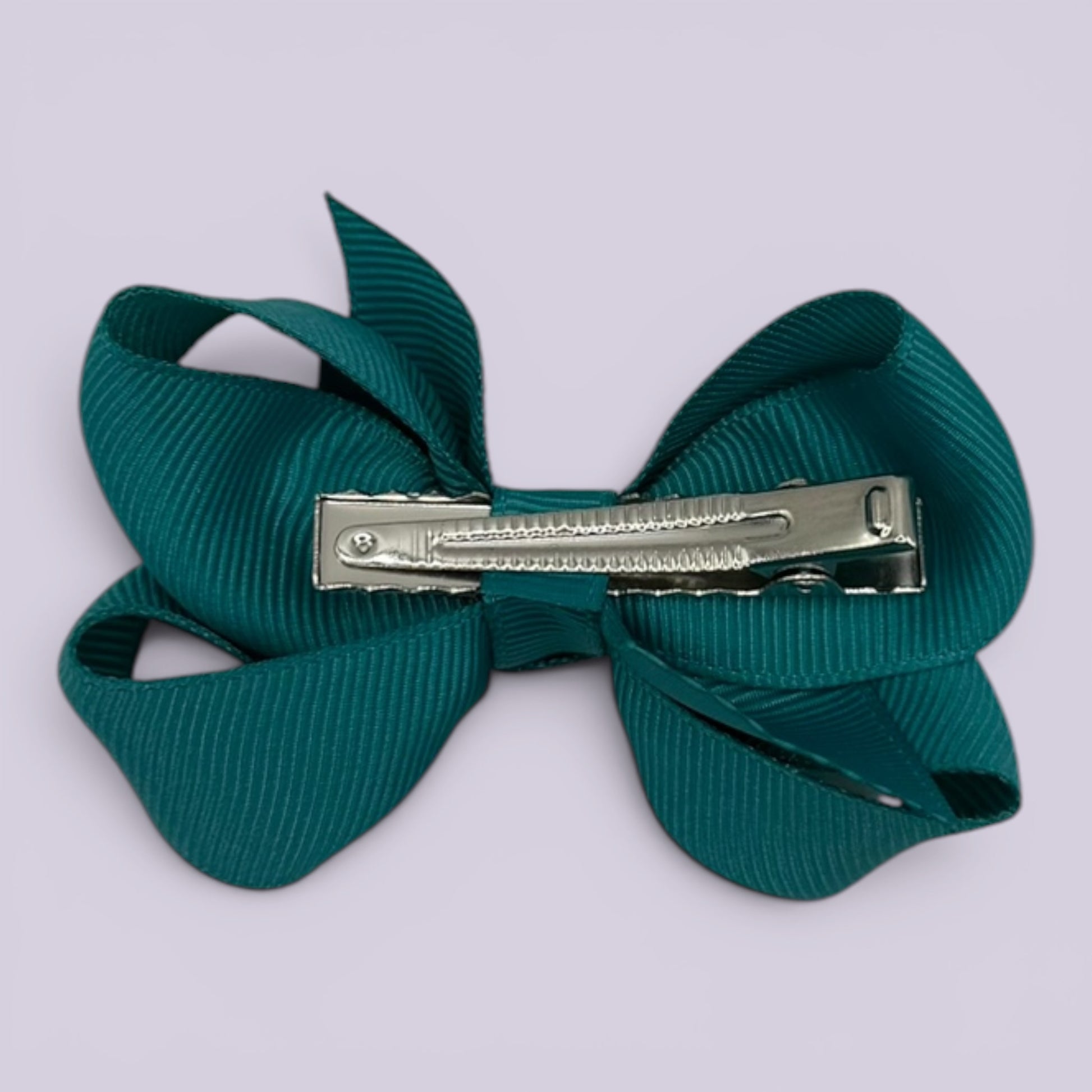 Jade green small bow clip on card