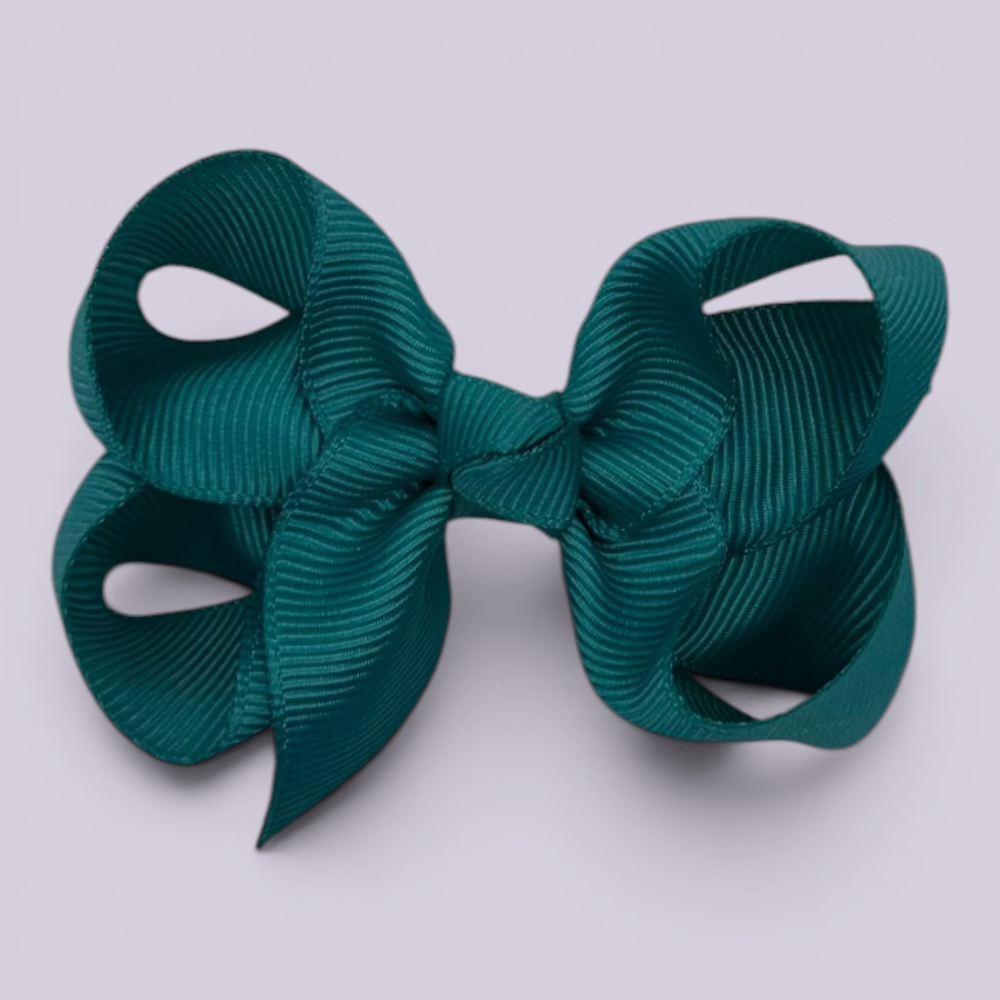 Jade green small school hair bow clip