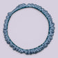 Light blue silk scrunchie for school hairstyles
