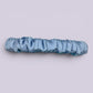 Light blue silk school hair scrunchie