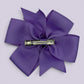 Lilac gingham bow clip on card