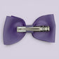 Lilac gingham bowtie bow clip on card