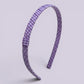 Lilac gingham school hair headband