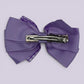 Lilac gingham pinwheel bow clip on card