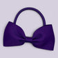 Purple bowtie school hair bow bobble