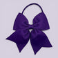 Purple four tailed school hair bow bobble