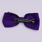 Purple gingham bowtie bow clip on card
