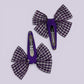 Purple gingham butterfly snap clips on card