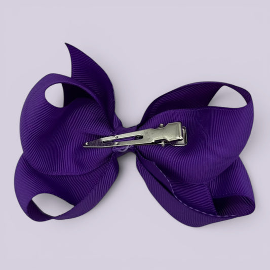 Purple large bow clip on card