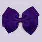 Purple pinwheel school hair bow clip