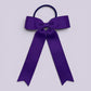 Purple tailed school hair bow bobble