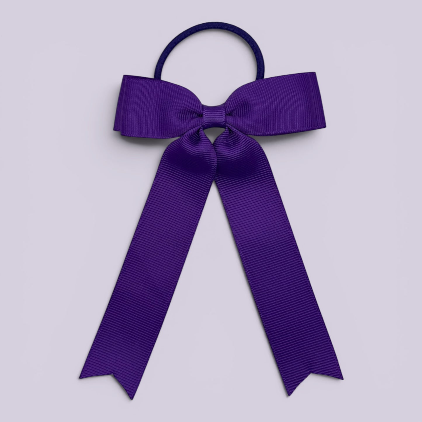 Purple tailed school hair bow bobble