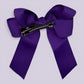 Purple tailed bow clip on card