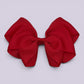 Red school hair bow clip
