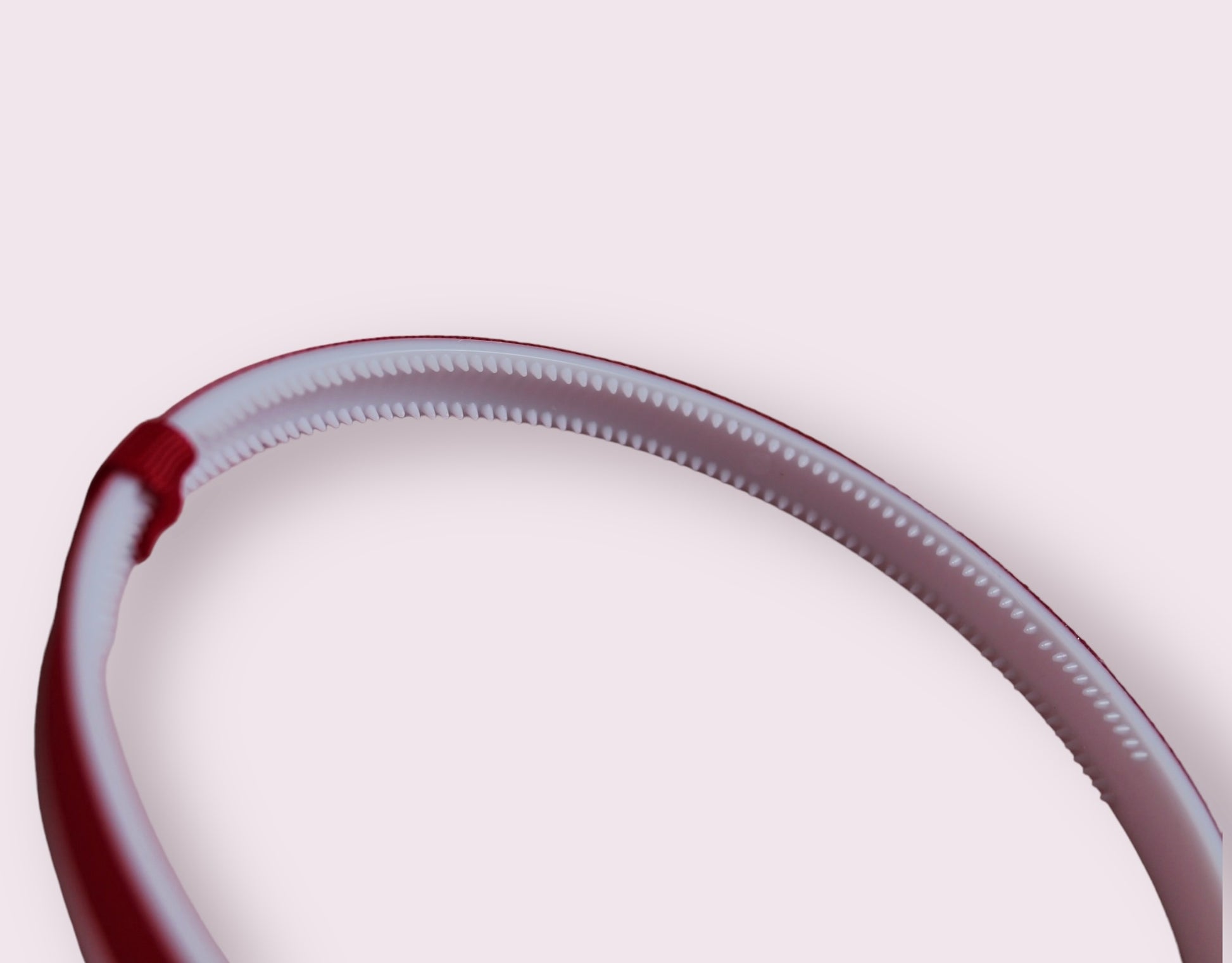 Red headband close up