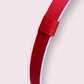 Red headband side view