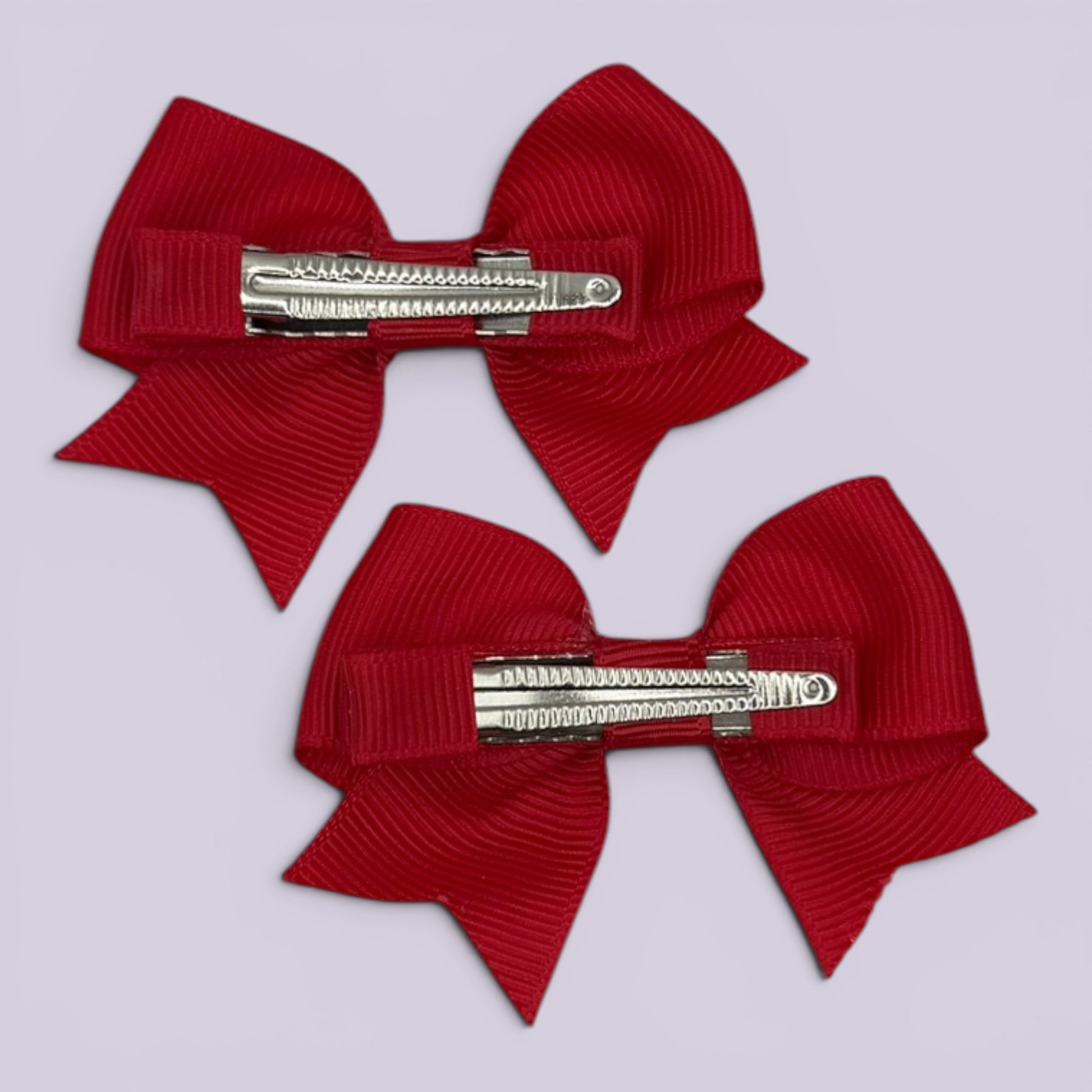 Red small bow mini clips