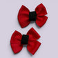 Red matching school shoe bows