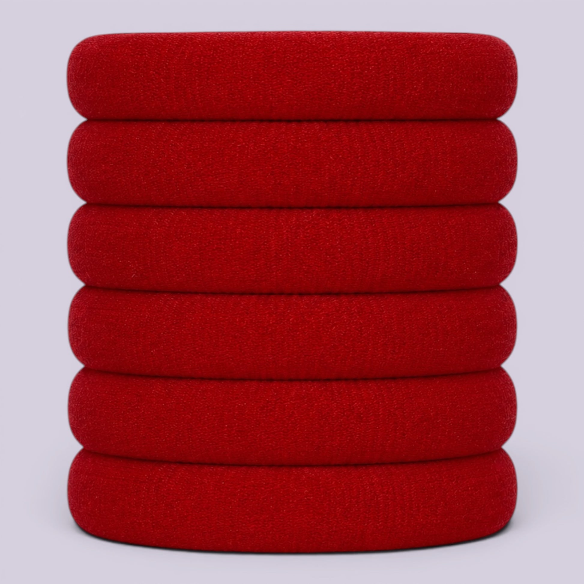Red soft non damage school hair bobbles