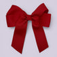 Red 3.5 inch tailed school hair bow clip