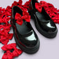 Red shoe bows for school uniform