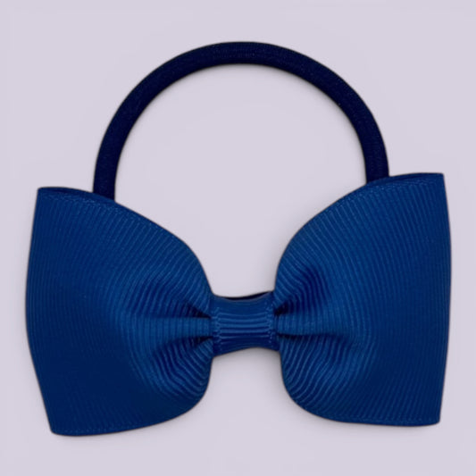 Royal blue bowtie school hair bow bobble