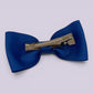 Royal blue bowtie bow clip on card