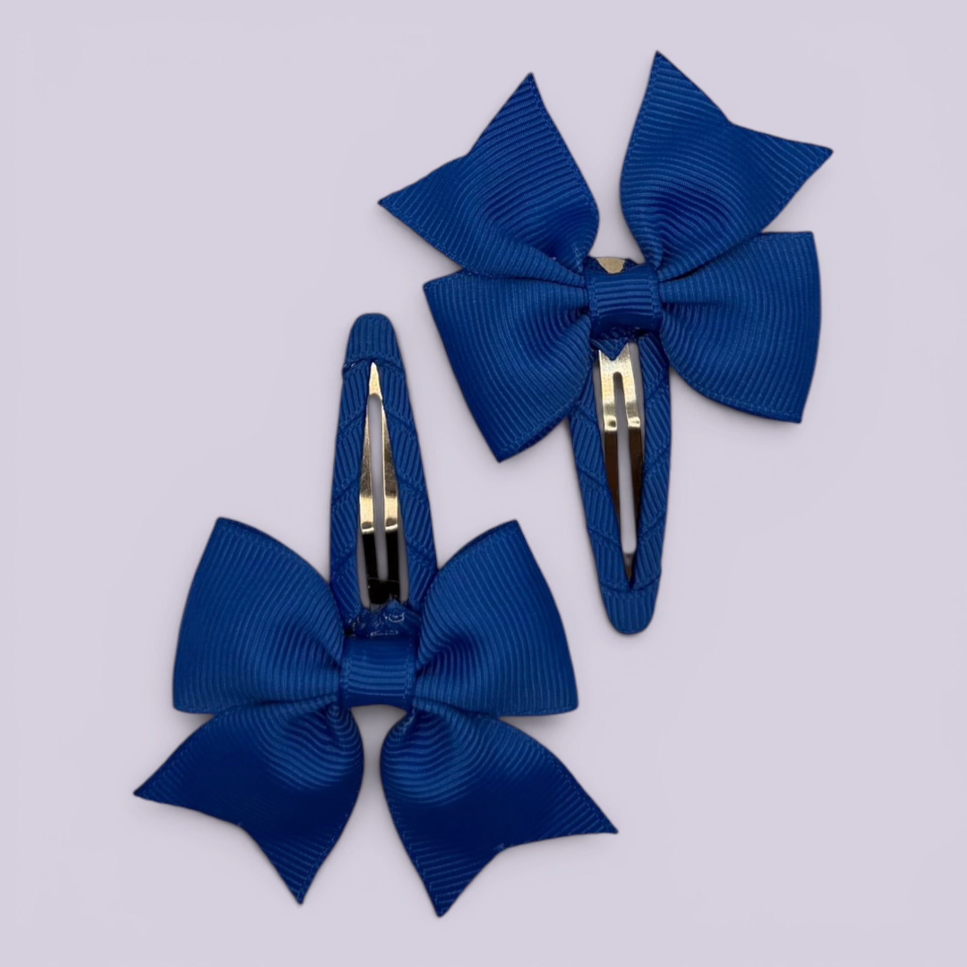 Royal blue butterfly school snap hair clips