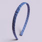 Royal blue gingham school hair headband